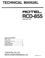 Rotel RCD-855 - Technical manual 